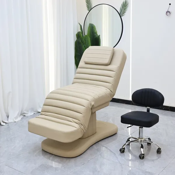 White Hydraulic 3-Motor Electric Facial Beauty Bed Lashes Bed Beauty Salon Hydro Massage Bed