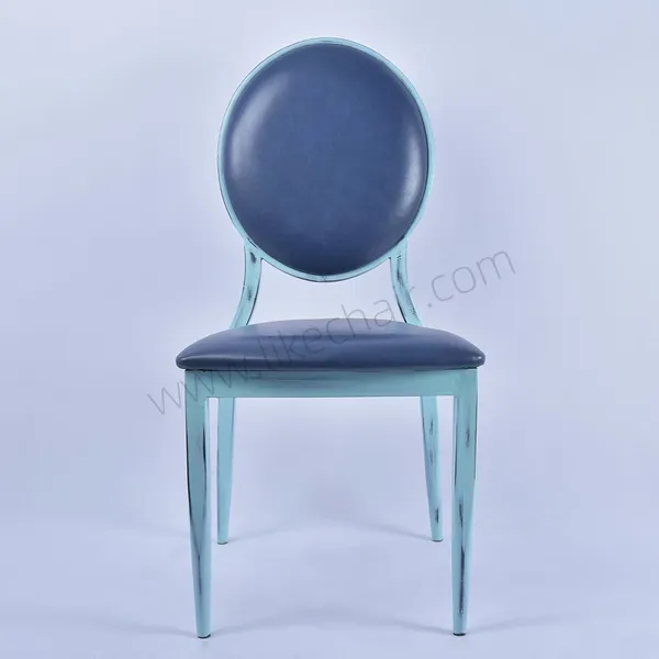 Chaises d'hôtel de banquet empilables en cuir PU pour salon, restaurant, loisirs, style chinois, modèle de meubles de banquet élégant.