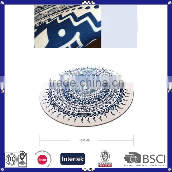 Customized Print Natural Rubber Round Yoga Mat photo-3