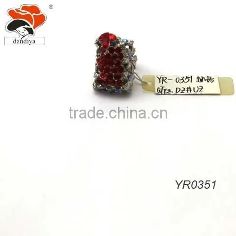 Yiwu New Arrival Jewellery Rhinestone Rectangle Ring Factory Direct Sale photo-2