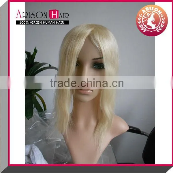 1 Piece MOQ Human Hair Wig, Top Quality Blond Wig Natural Full Lace Wig photo-5
