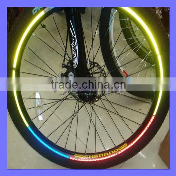 Fluorescent MTB Bike Stickers Bicycle Wheel Reflector Rim Light Tape