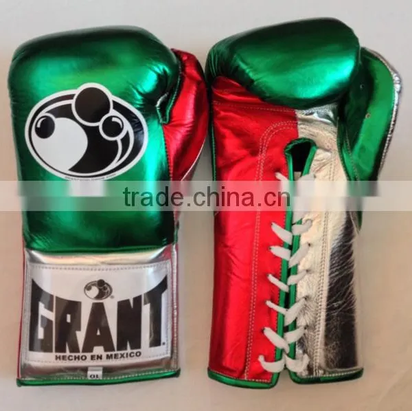 Pakistan Cowhide Leather Black Boxing Gloves photo-5