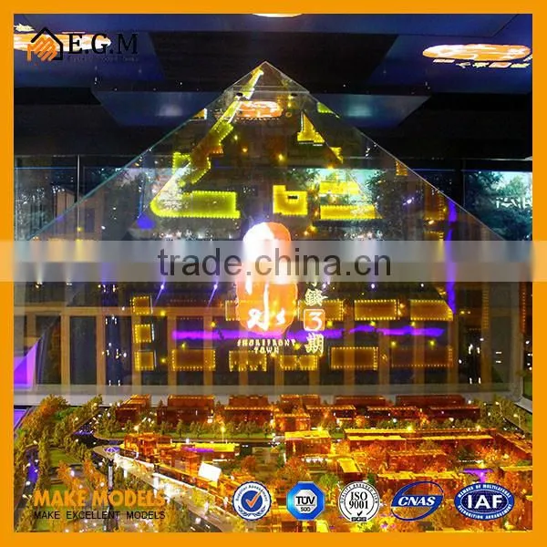 3d architectural visualization design holographic city model