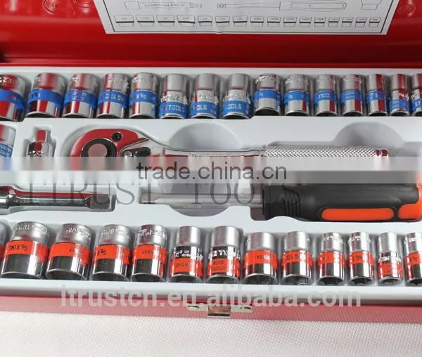 40PCS 3/8"and 1/4" Metal Box Socket Set 2340AAM GS KING TOOLS Made in China photo-2
