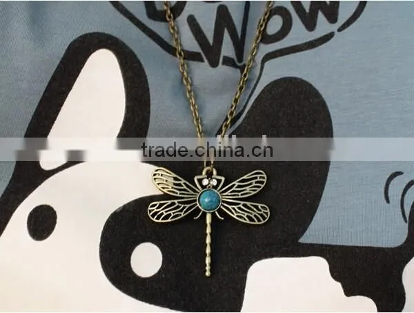Sweater Chain Clothing Accessories Vintage Dragonfly Pendant Necklace photo-6
