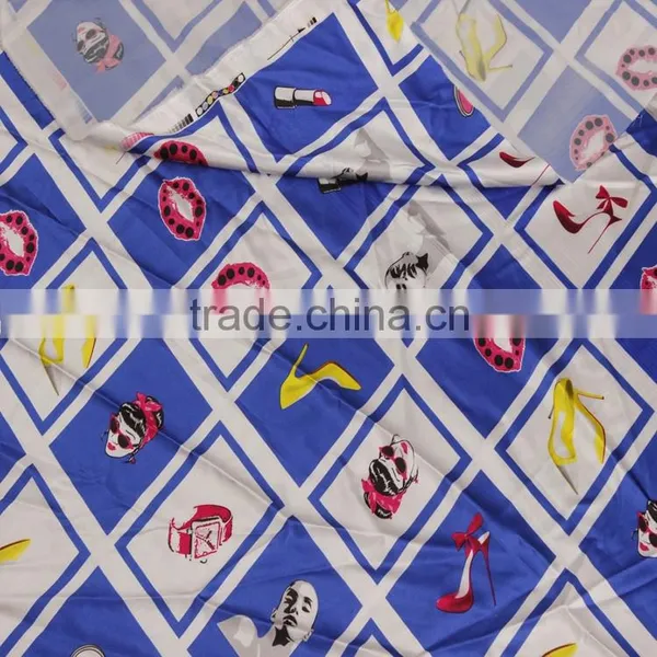 Poplin Weave Woven Cotton Print Fabric for Girls Dresses 2016 photo-3