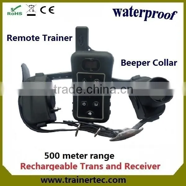 Remote Control 500m Dog Hunting Beeper Electric Collars for Dogs photo-2
