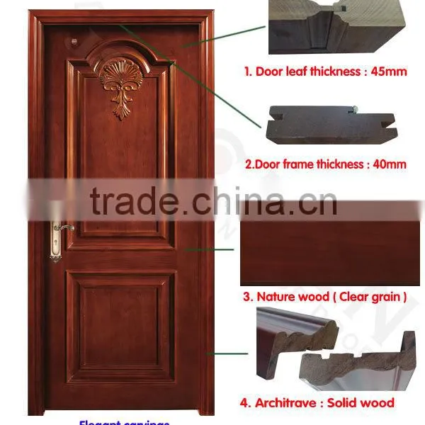 Meranti Poker Face Entry Doors With Solid Wood photo-2