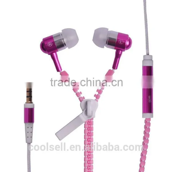 Factory Price of Zipper Earphones High Colorful Zip Earphones Zipper Earphone, Zip Earphone, China Earphone photo-2