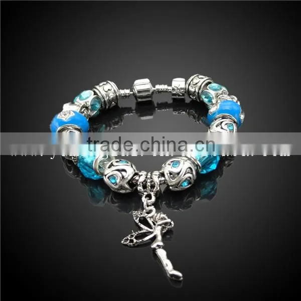 Zinc Alloy Energy Glass Bracelet