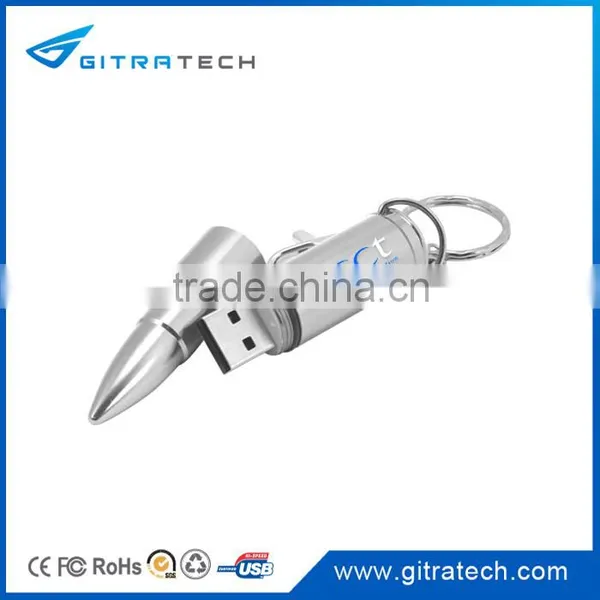 32GB Bullet Metal USB Flash Drive Promotional Metal USB Flash Memory Metal Keychain USB Flash Drive photo-6