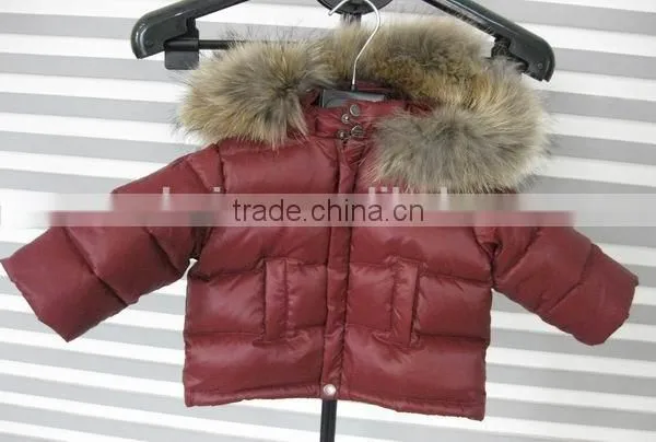 Kid's soft hand feeling down feather jackets