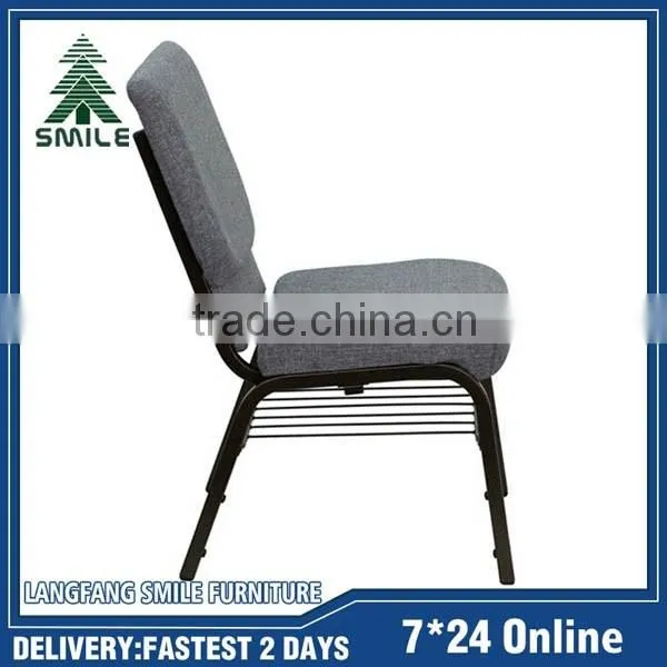 Factory Wholesale Stacking Cheap Metal Church Chair photo-3
