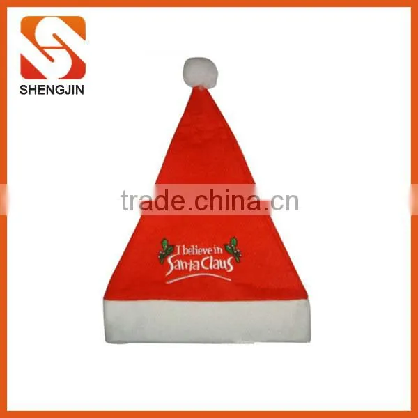SJ-6915 Rose Red Velvet Santa Clause Hat Christmas Decorated Sequins Hat photo-6
