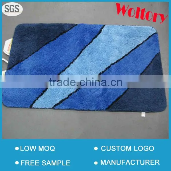 Polyester microfiber anti-slip bath tub bathroom rug