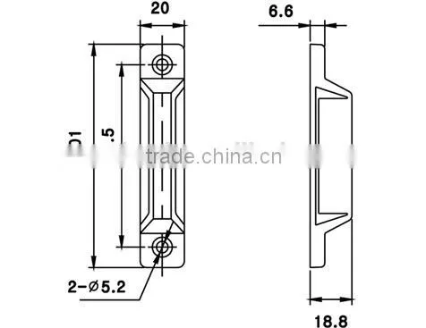 Pull Handle ,Steel Stamping Handle for PVC Sliding Window photo-2