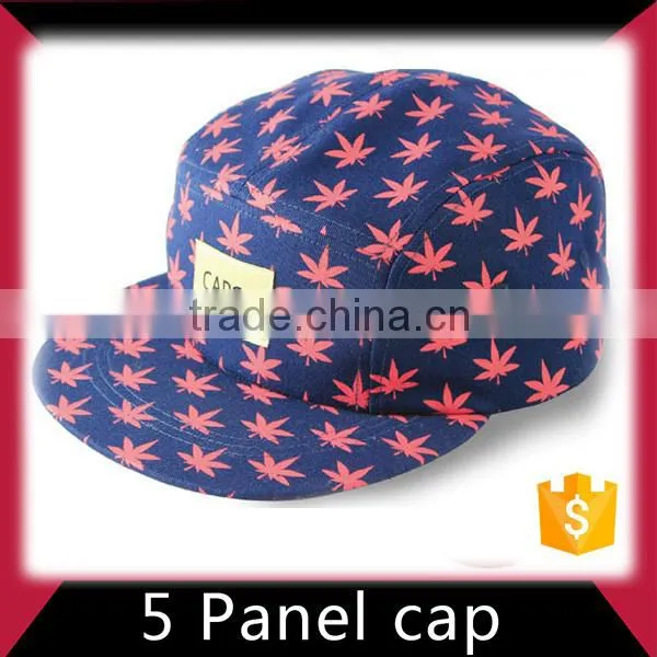 Fancy 5 Panels Custom Logo Snapback Cap and Hat With Leather Patch photo-6