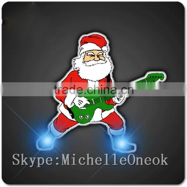 Christmas Decor Led Badge,flashing Led Badge