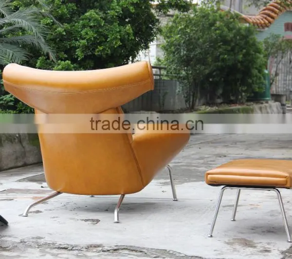 Hans J. Wegner Famous Design ox Chair With Ottoman photo-5