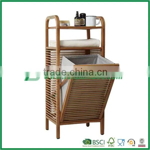 FB7-3009 Bamboo Storage Bath Rack Bath Collection Towel Rack