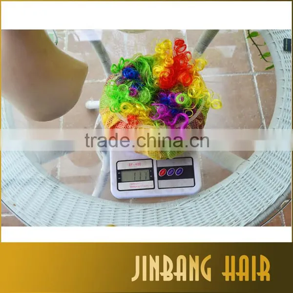 New Premium Best Selling Products Colorful Christmas Cosplay Hairs Clown Funny Synthetic Wig For Football Fan photo-5