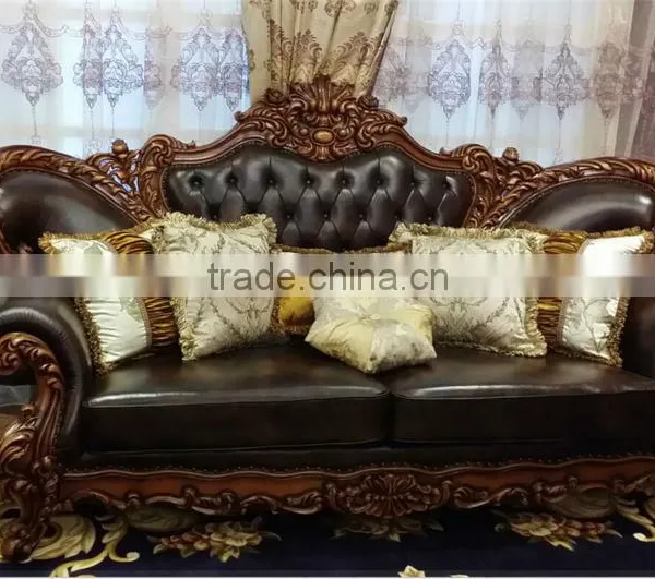 Antique Appearance Leather Living Room Sofa l Shaped Sofa Prices Italian Style Sofa Set Living Room Furniture photo-3