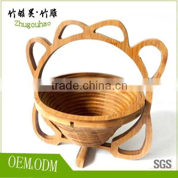 Factory Price Direct Selling Eco-friendly Older Bamboo Fruit Basket photo-3