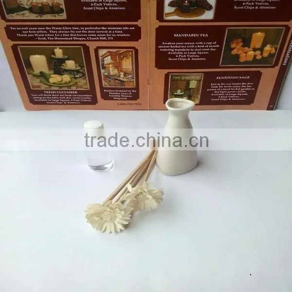 Decorative Aroma Ceramic Sola Flower Fragrance Diffuser With Rattan Sticks photo-6
