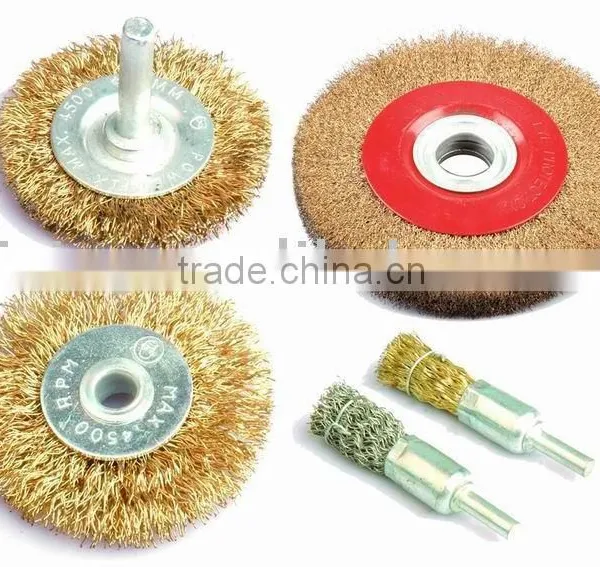 Brass-coated Wire Wheel Brush photo-2