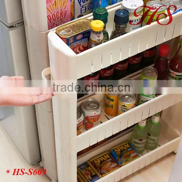 Folding Removable Plastic Corner Storage Shelf Rack Storage With Handel
