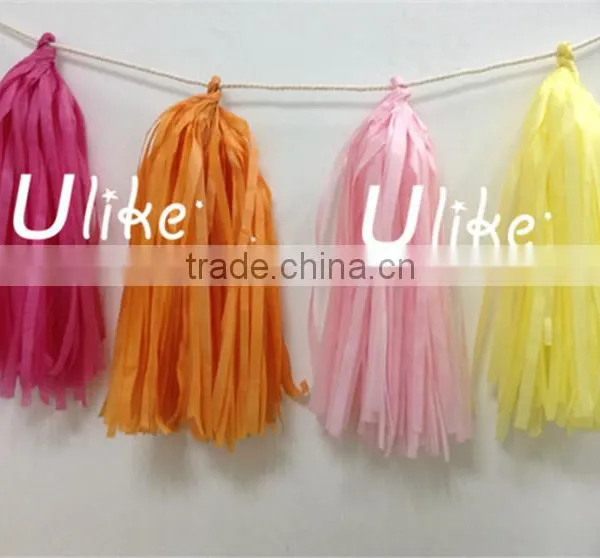 Bulk Diy Tissue Tassel Garland Elegant Colorful Diy Tassel Garland. photo-6