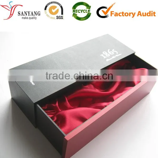 Sliding MDF Liquor Bottle Gift Box Red Wine Box Made in China Package Manufacturer photo-2