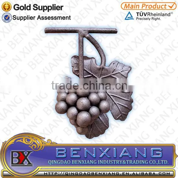 Fence Design Iron Main Gate Elements Matel Ornament Garden Decoration Wrought Iron Grapes