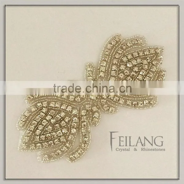 Rhinestone Encrusted Bridal Belt Crystal Belt Ribbon Headbands photo-3