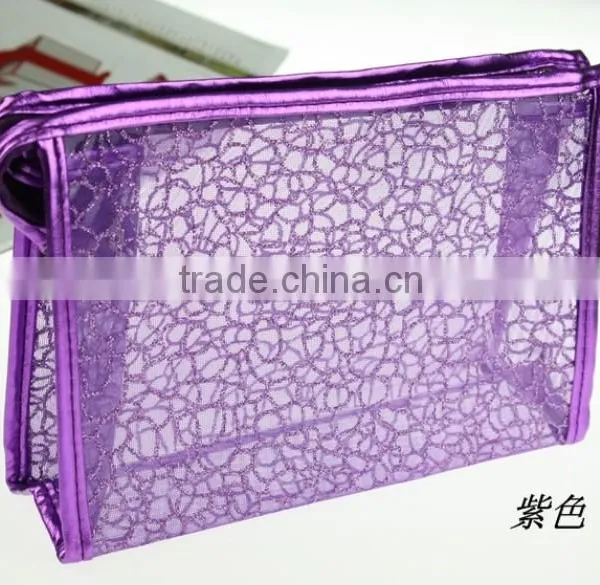 Waterproof Printed Small Button Closure Fold up Cute Travel Pvc Cosmetic Bag photo-2
