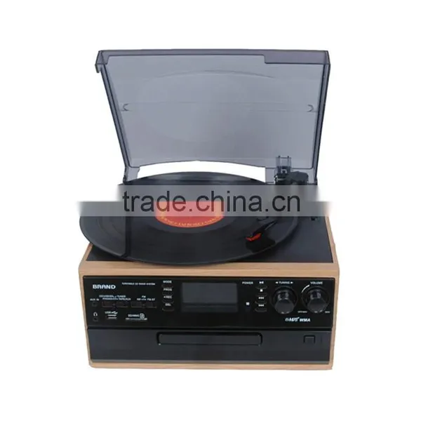 Rain Lane Multiple USB SD Cassette Record and Player Analog Vinyl Records Player photo-3