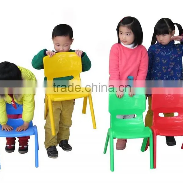 28cm Cheap Stacking Simple Bright Colored Smooth Nursery Plastic Chairs