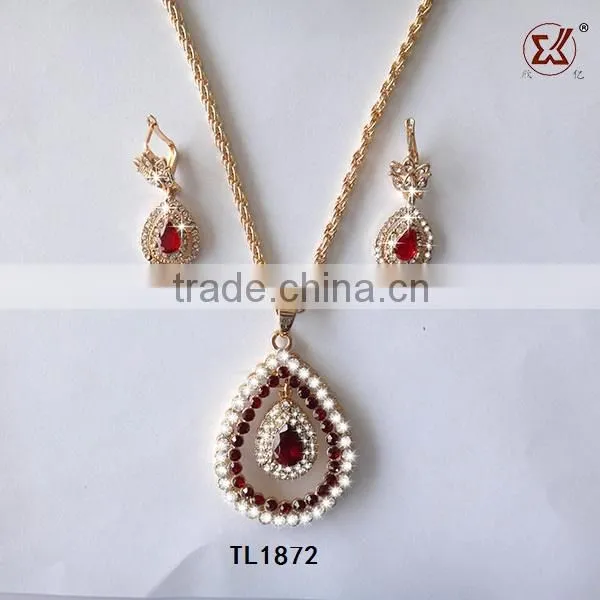 Wholesale Fashion Jewelry Set Necklace and Earring Pendant Costume Jewelry Set