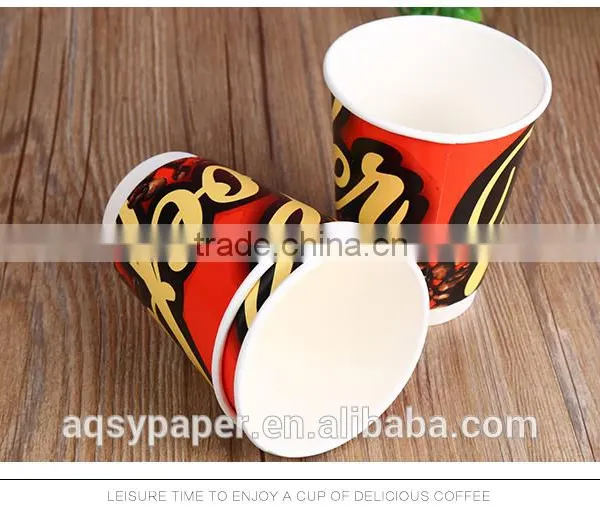 Custom Logo Printed Disposable Paper Cup With Lid, Low Cost 12oz Double Wall Paper Cups With Lid photo-6