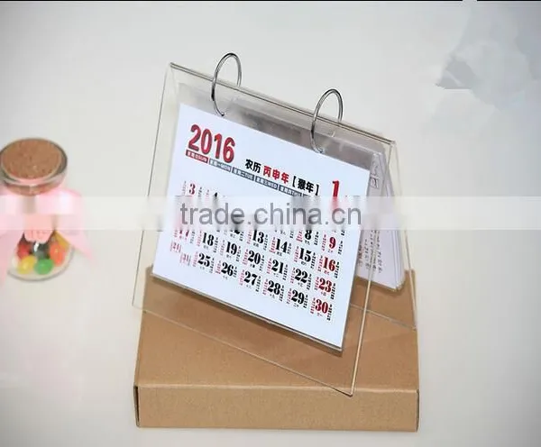 Clear Acrylic Table Calendar Office Calendar 4x6 photo-4