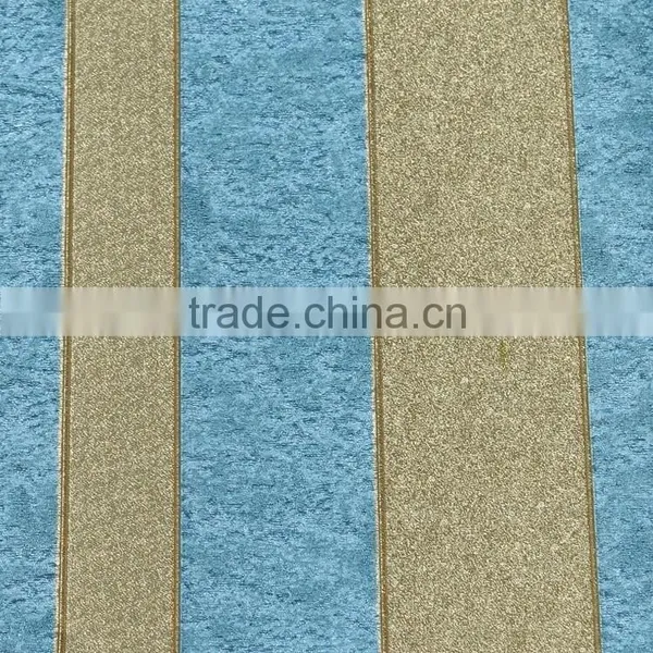 2014 Hot Sale Blue Striped Pvc Wallpaper Stocklot photo-2