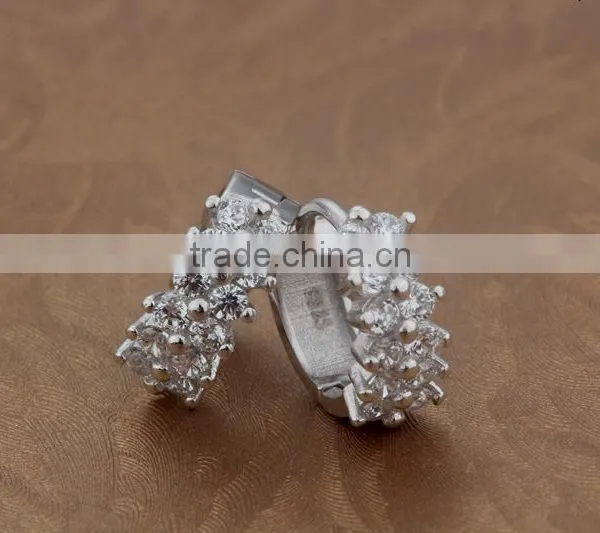 2015 Fashion Bar and Prong Setting Zircon Clip on Earrings for Women photo-2