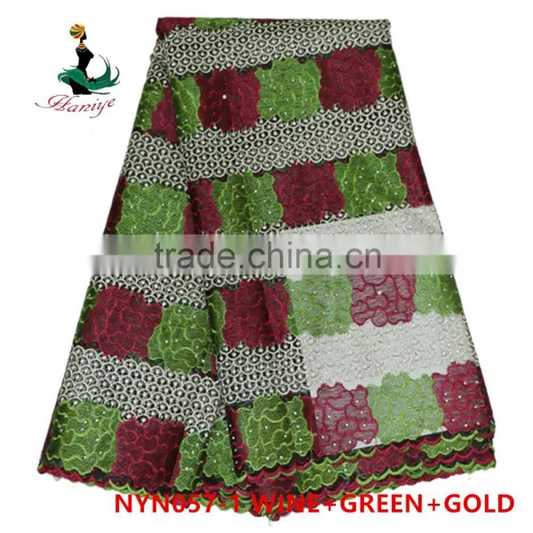 2016 Haniye High Quality Fashion African Tulle Lace Fabric/tulle Lace French Net Lace/NYN57 photo-2