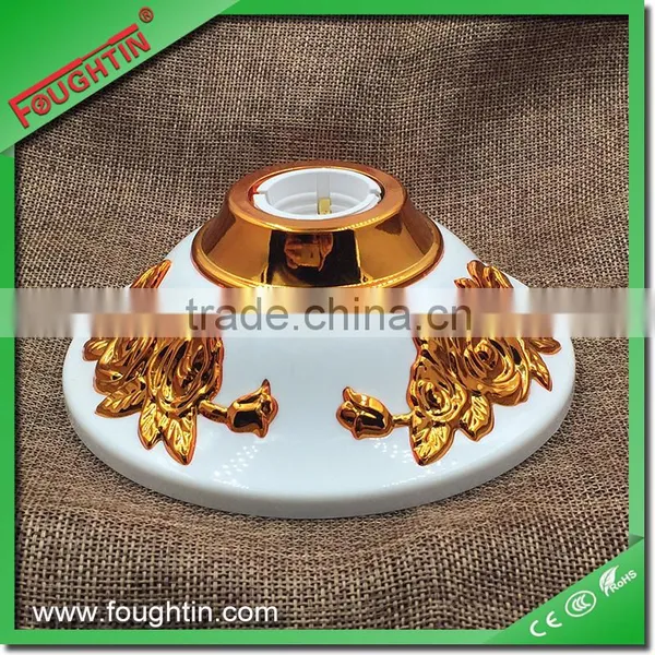 E27/B22 Big Base Lampholder E27 Golden Flower Lamp Base photo-4