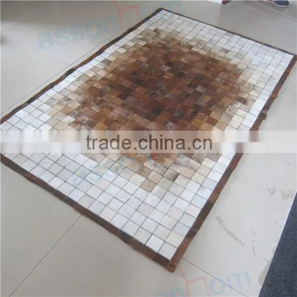 Leather Rug Patchwork Carpet photo-4