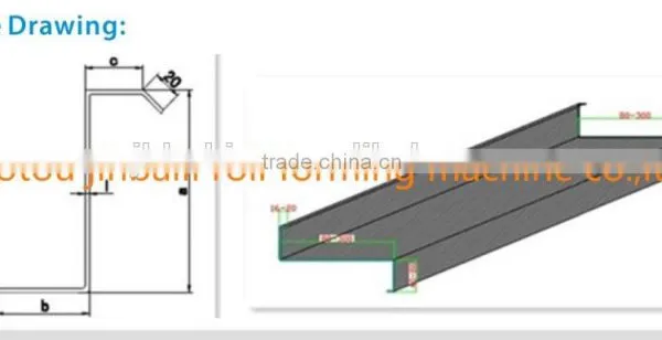 C/Z Purlin Roll Forming Machine for Roof and Wall in Hebei Botou Jinbaili photo-2