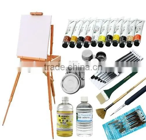 12 Items Sets Oil Paint Art Material Tool Set (Marie's Oil Paint+oil Paint Material Tool Set+brushes Set)