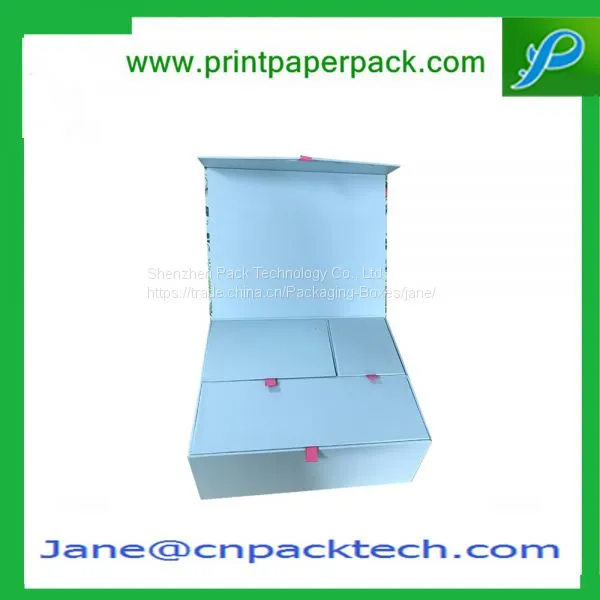 Custom Fancy Packaging Foldable Rigid Coated Paper Gift Box