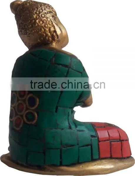 Buddha With Blue Stone Work photo-3